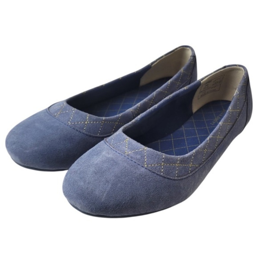 Lands' End Women's Quilted Blue Flats NWOT